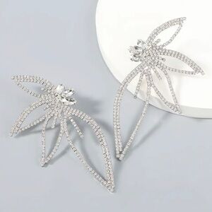 NWT Big Statement Crystal Earrings